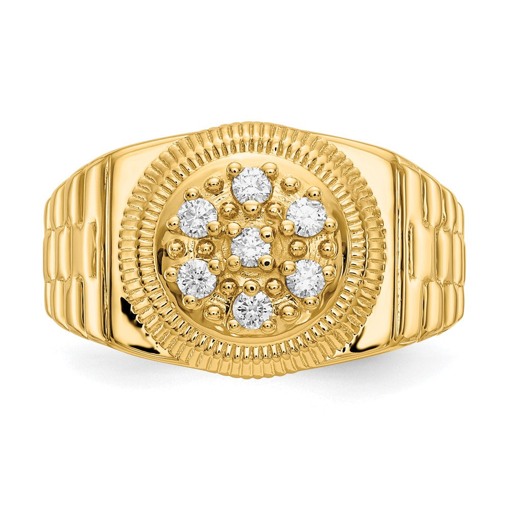 14K Gelbgold Vs Diamant Herren Ring