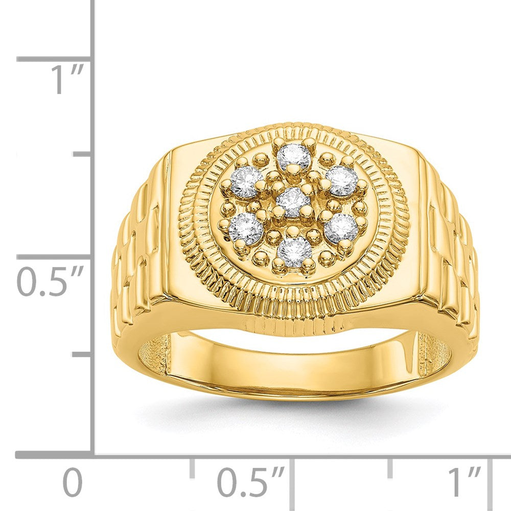 14K Gelbgold Vs Diamant Herren Ring