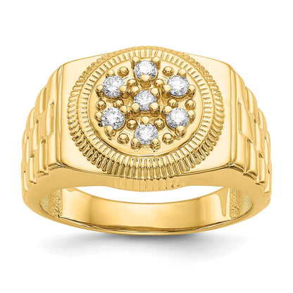 14K Gelbgold Vs Diamant Herren Ring