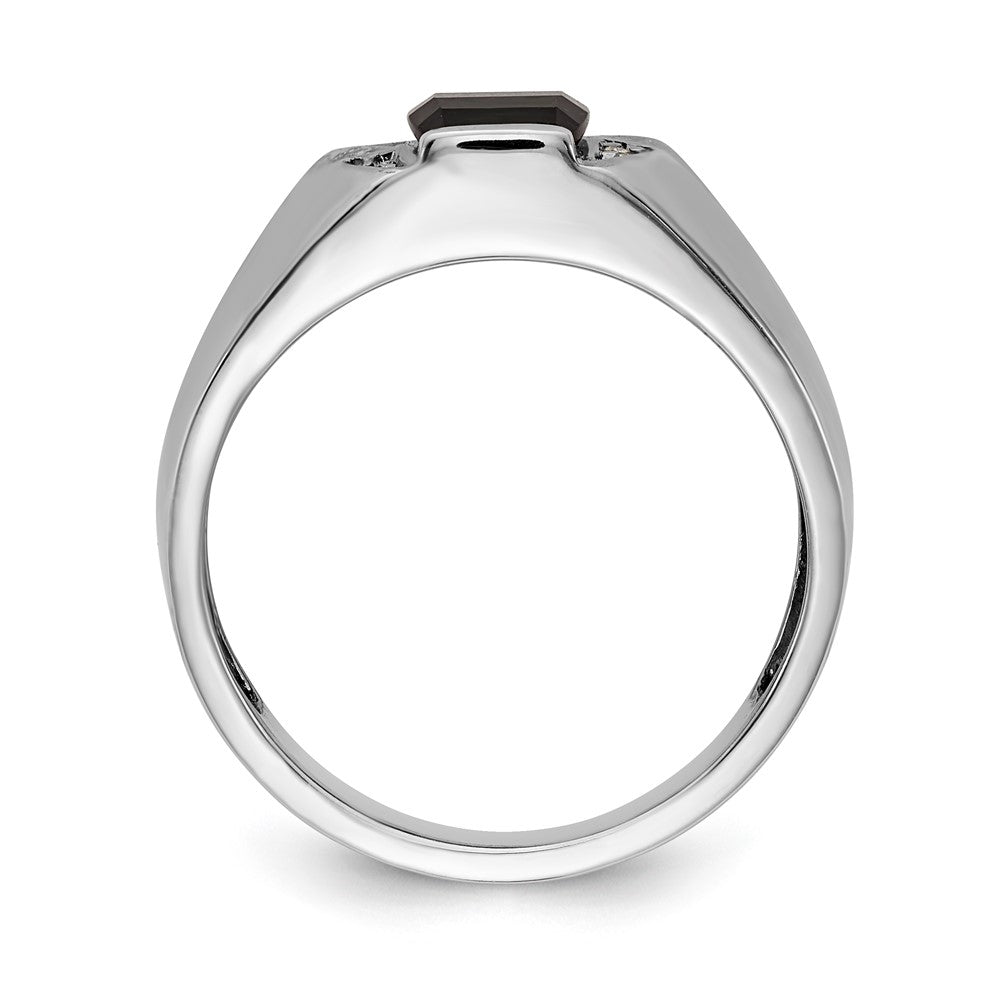14K Weißgold A Diamant Herren Ring