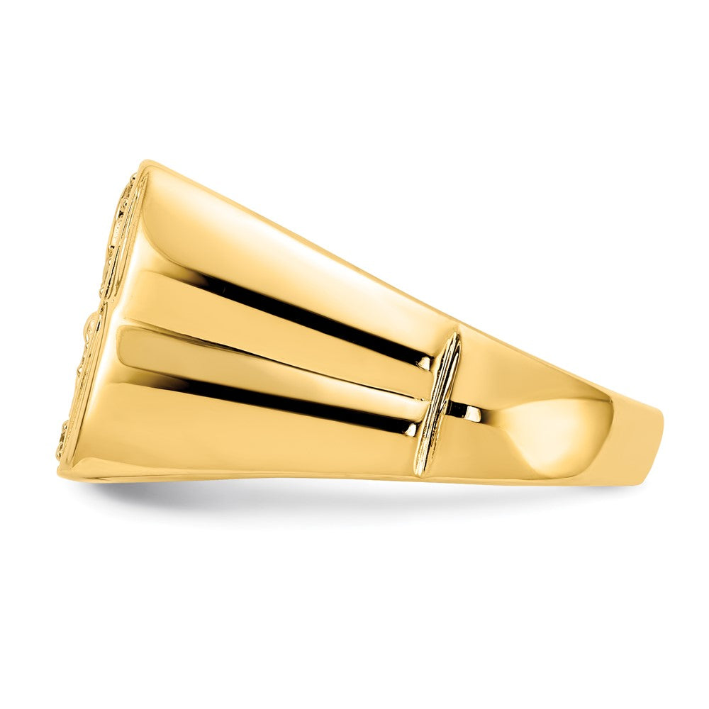 14K Gelb & Rhodium Aa Diamant Herren Ring