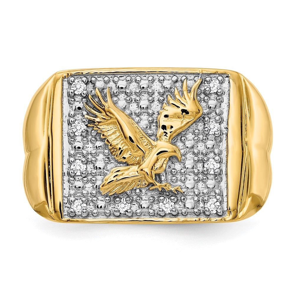 14K Gelb & Rhodium Vs Diamant Herren Ring