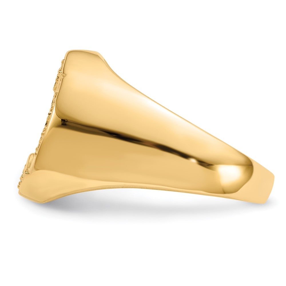 14K Gelbgold A Diamant Herren Ring