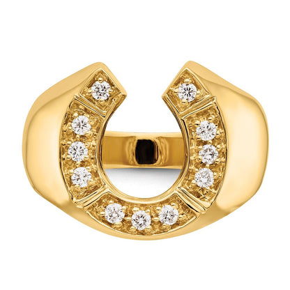 14K Gelbgold Aaa Diamant Herren Ring