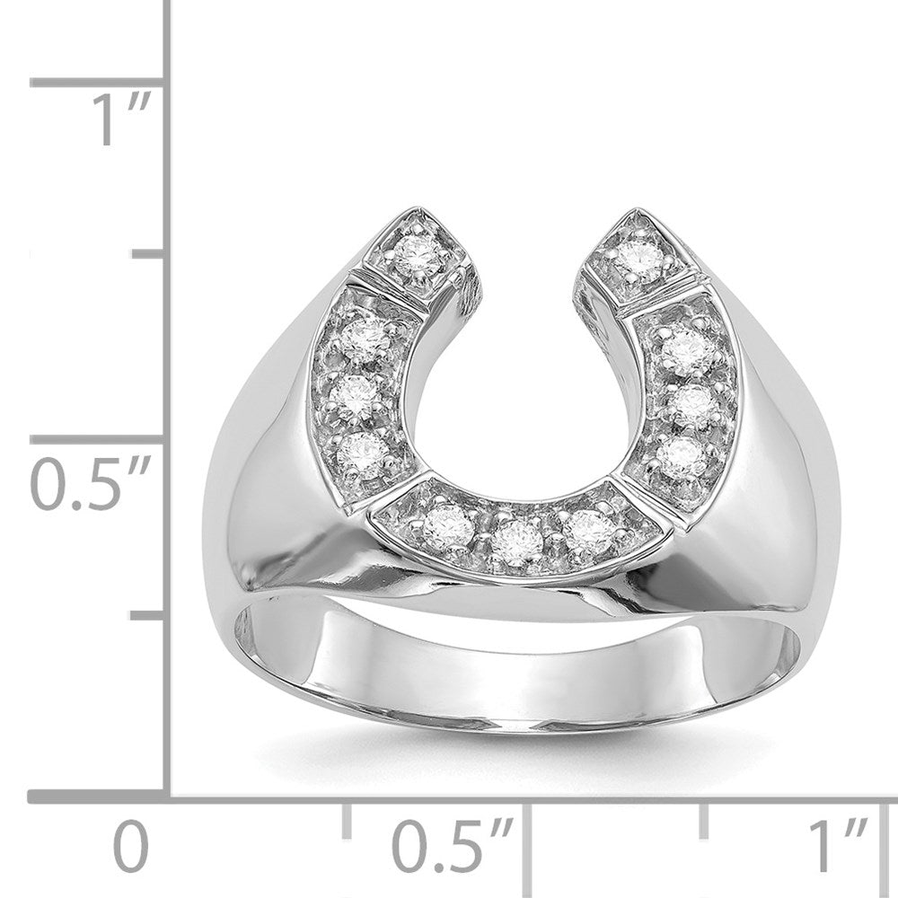 14K Weißgold Aa Diamant Herren Ring