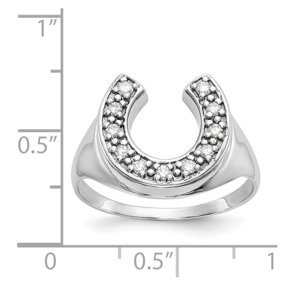 14K Weißgold Aaa Diamant Herren Ring