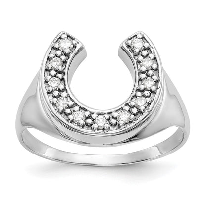 14K Weißgold Aaa Diamant Herren Ring