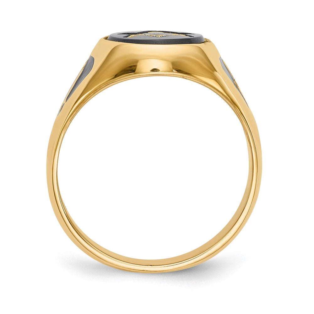 Massiver Herren-Freimaurerring aus 14K Gelbgold