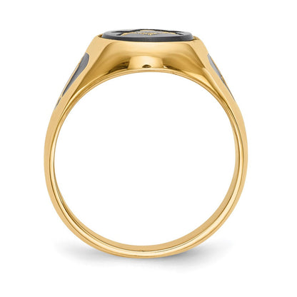 Massiver Herren-Freimaurerring aus 14K Gelbgold