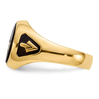 Massiver Herren-Freimaurerring aus 14K Gelbgold