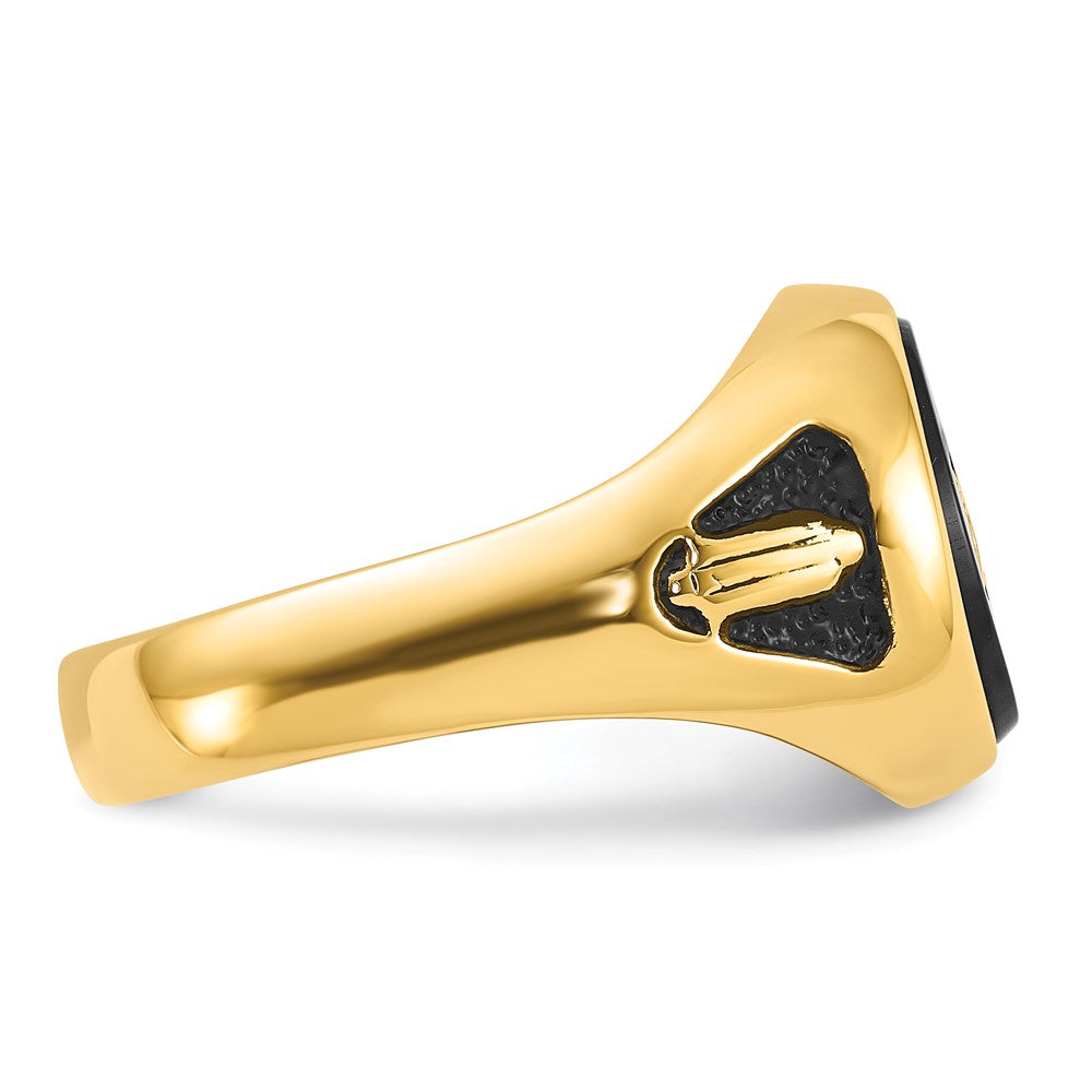 Massiver Herren-Freimaurerring aus 14K Gelbgold