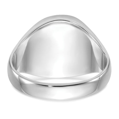 Massiver Herren-Freimaurerring aus 14K Weißgold