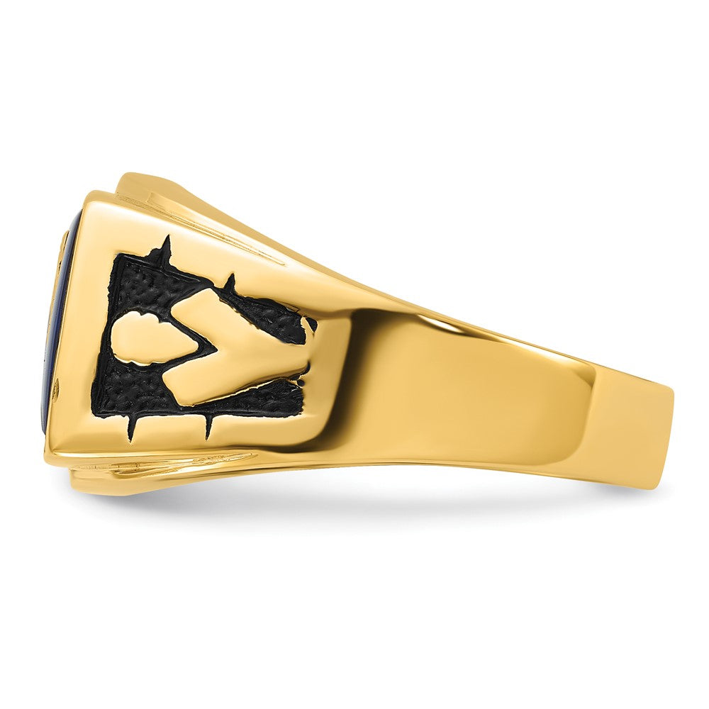 Massiver Herren-Freimaurerring aus 14K Gelbgold
