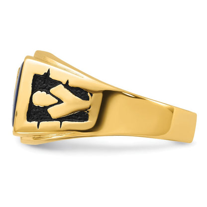 Massiver Herren-Freimaurerring aus 14K Gelbgold