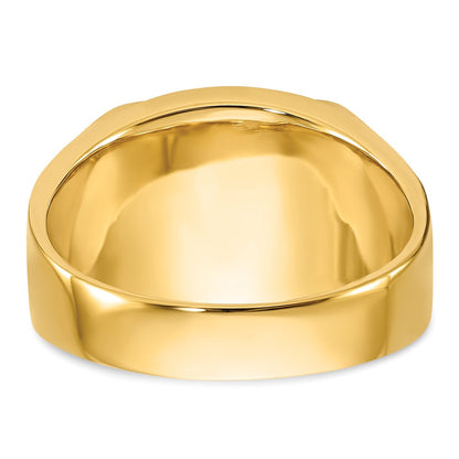 Massiver Herren-Freimaurerring aus 14K Gelbgold