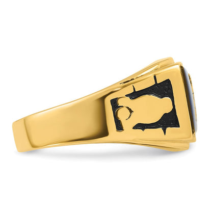 Massiver Herren-Freimaurerring aus 14K Gelbgold