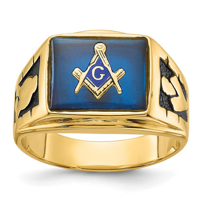 Massiver Herren-Freimaurerring aus 14K Gelbgold