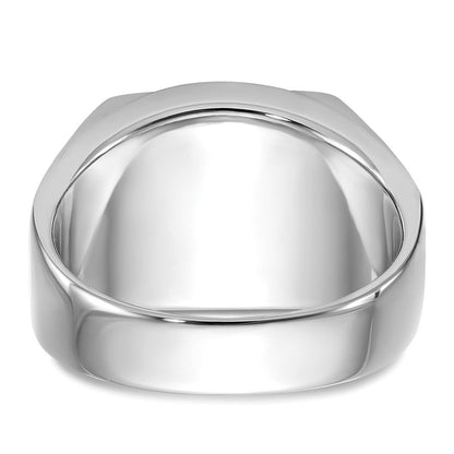 Massiver Herren-Freimaurerring aus 14K Weißgold