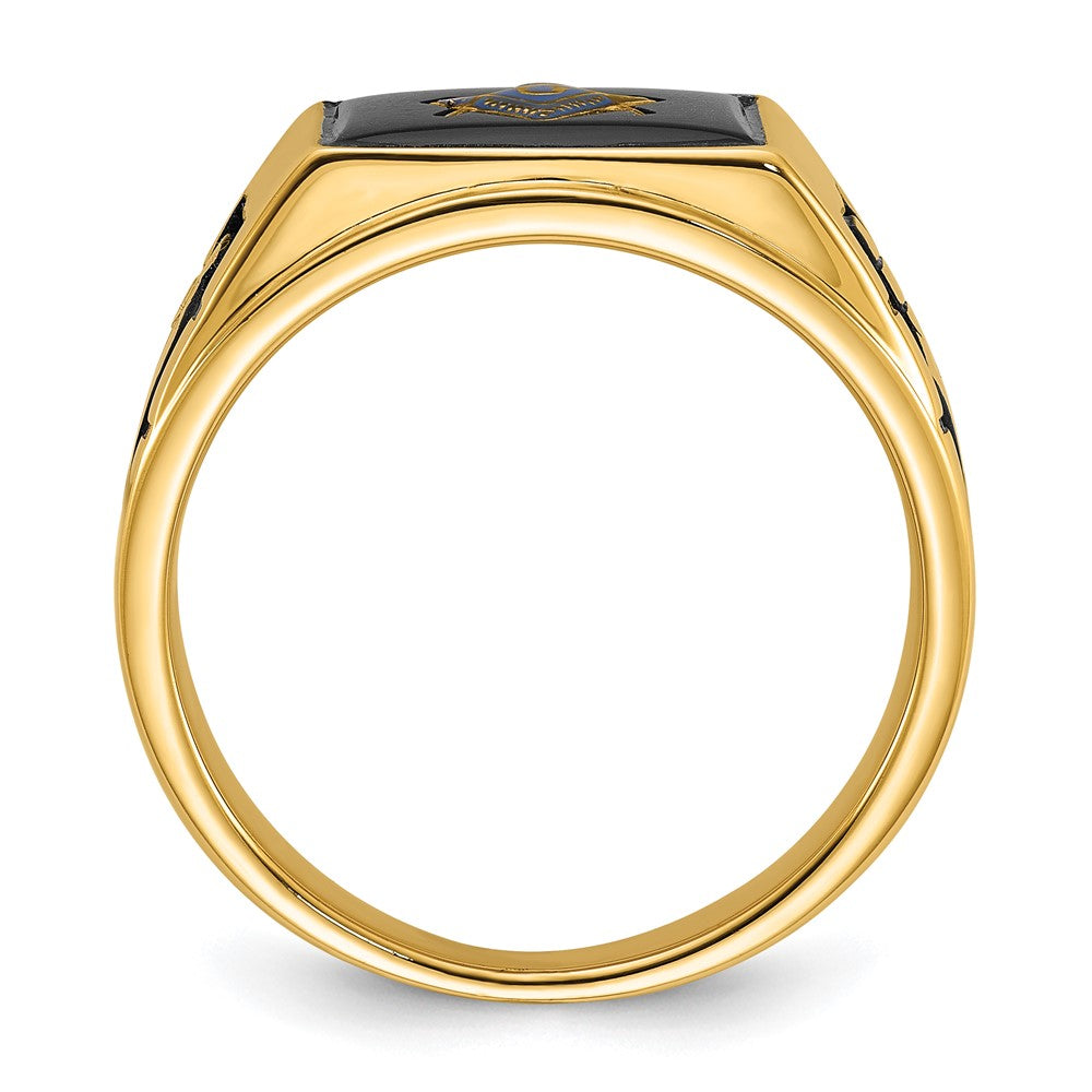 Massiver Herren-Freimaurerring aus 14K Gelbgold
