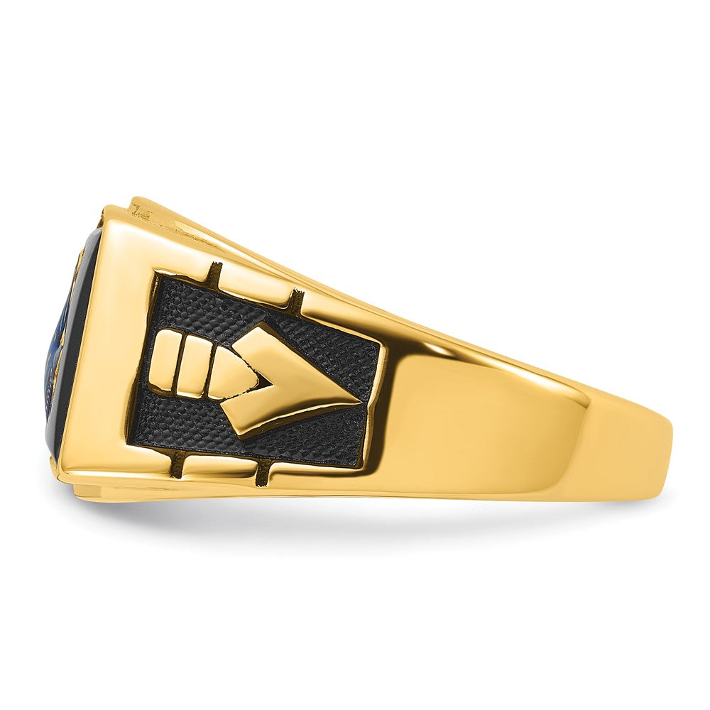 Massiver Herren-Freimaurerring aus 14K Gelbgold