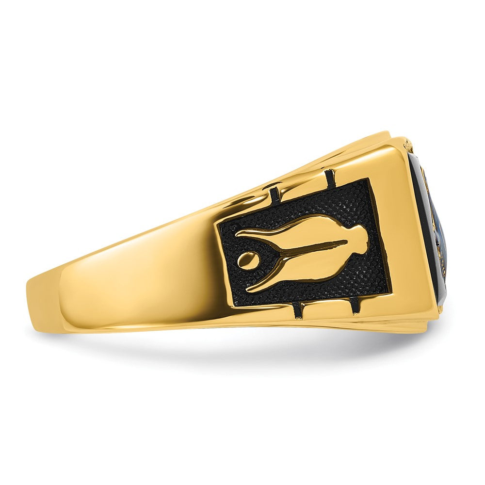 Massiver Herren-Freimaurerring aus 14K Gelbgold