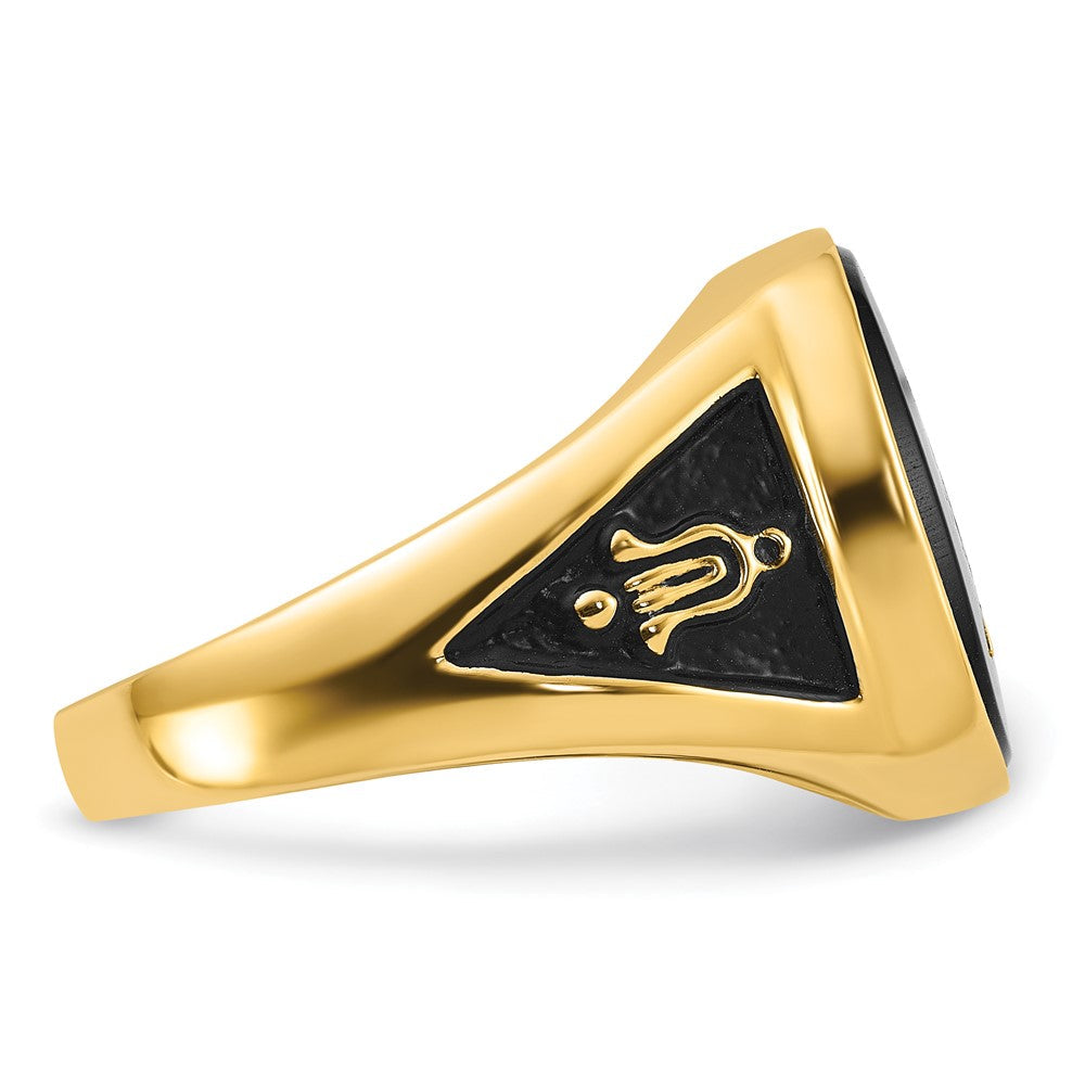 Massiver Herren-Freimaurerring aus 14K Gelbgold
