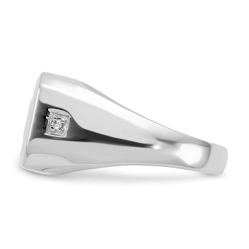 14K Weißgold Aaa Diamant Herren Ring
