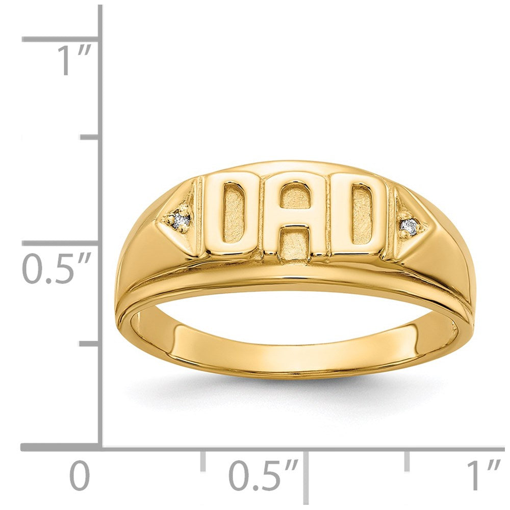 14K Gelbgold Herrenring mit echten AAA-Diamanten
