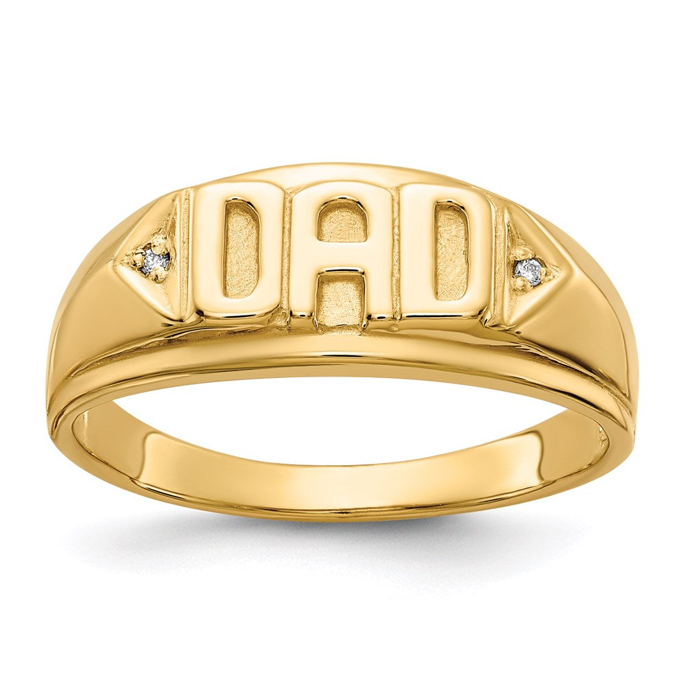 Herrenring aus 14K Gelbgold mit natürlichen Diamanten, Reinheit VS