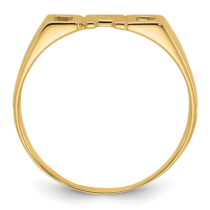 14K Gelbgold Aa Diamant Herren Ring