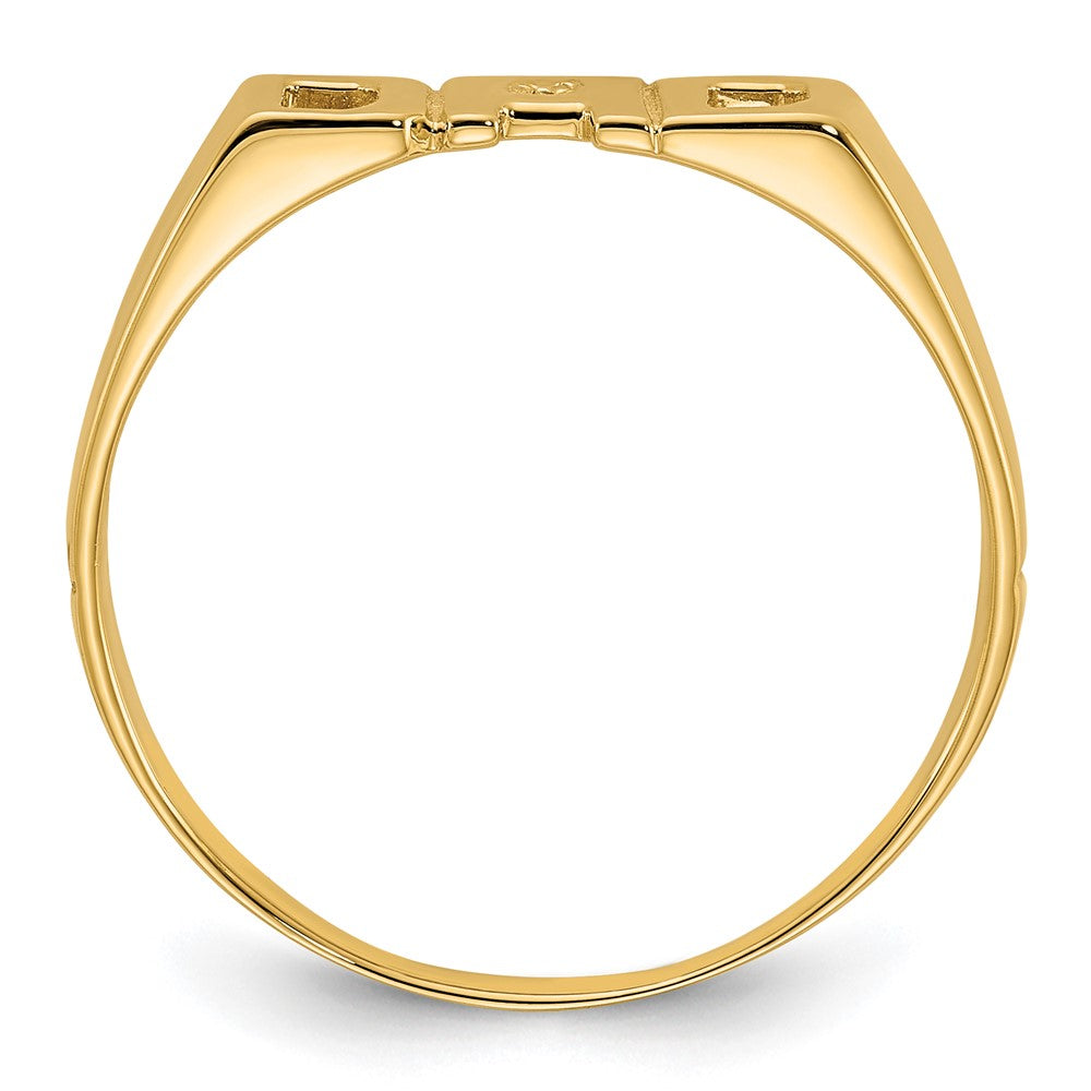 14K Gelbgold Aaa Diamant Herren Ring