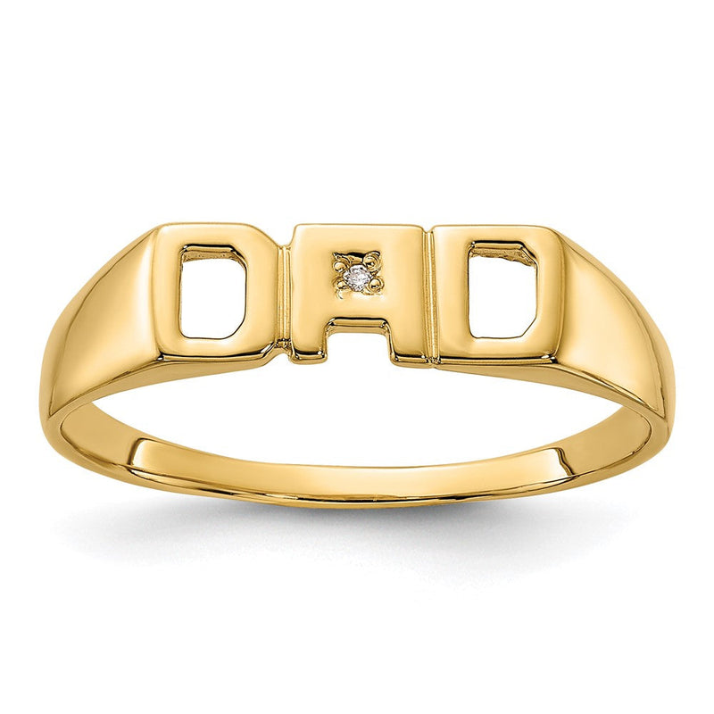 14K Gelbgold Herrenring mit echten AA-Diamanten