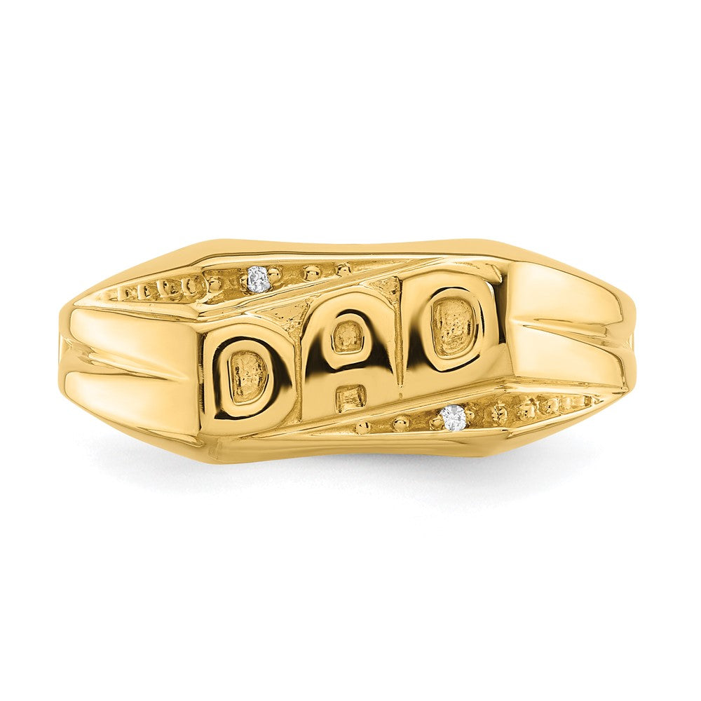 14K Gelbgold Herrenring mit AA-Diamant