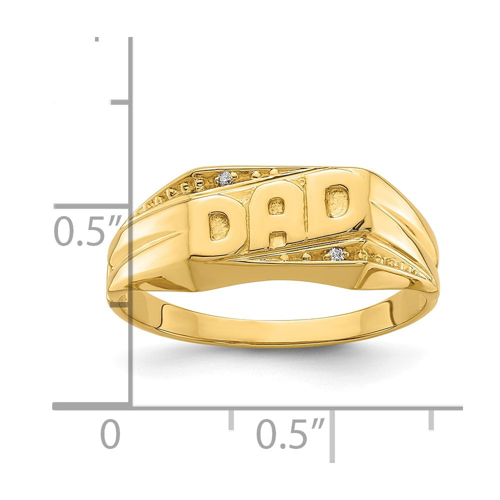 14K Gelbgold Herrenring mit AA-Diamant