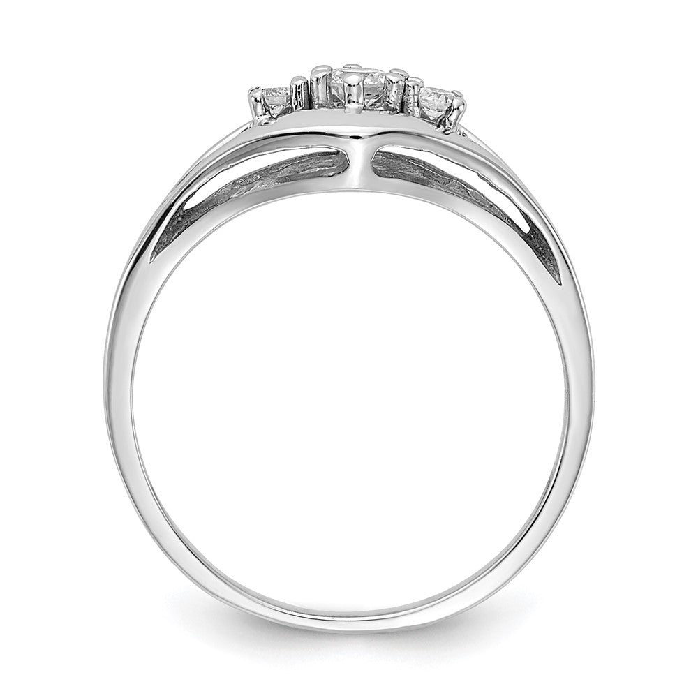 14K Weißgold Poliert Aa Diamant Ring