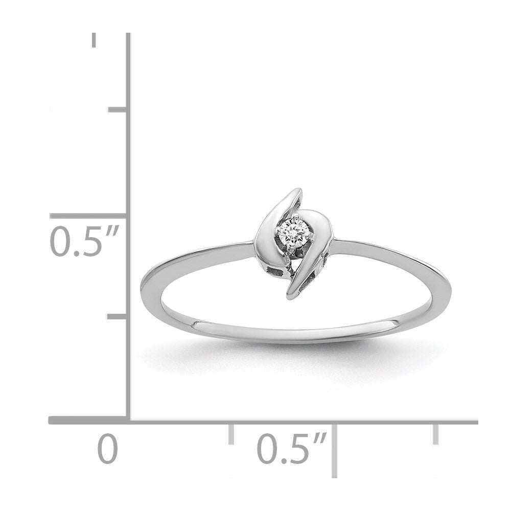 14K Weißgold-Ring mit echten AAA-Diamanten
