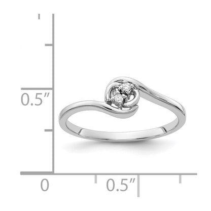 14K Weißgold-Ring mit echten AAA-Diamanten