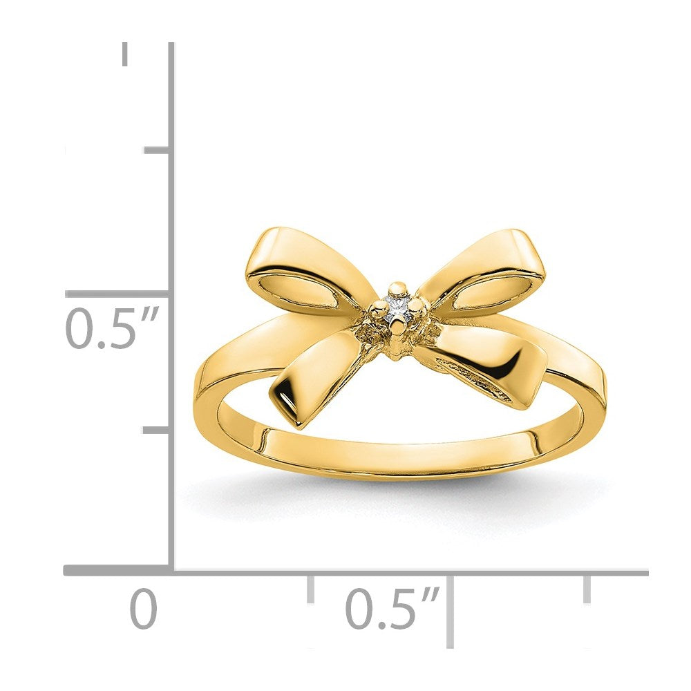 Ring aus 14K Gelbgold mit echten Diamanten