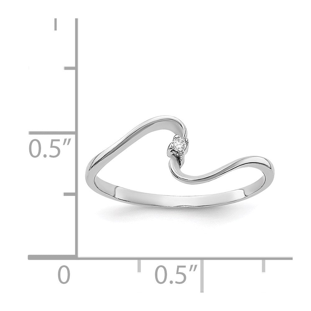 14K Weißgold Ring mit natürlichen Diamanten VS