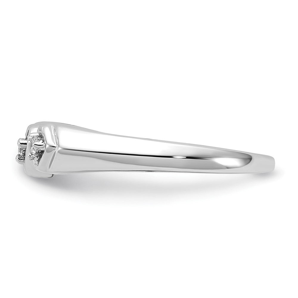 14K Weißgold AA Diamant-Herzring