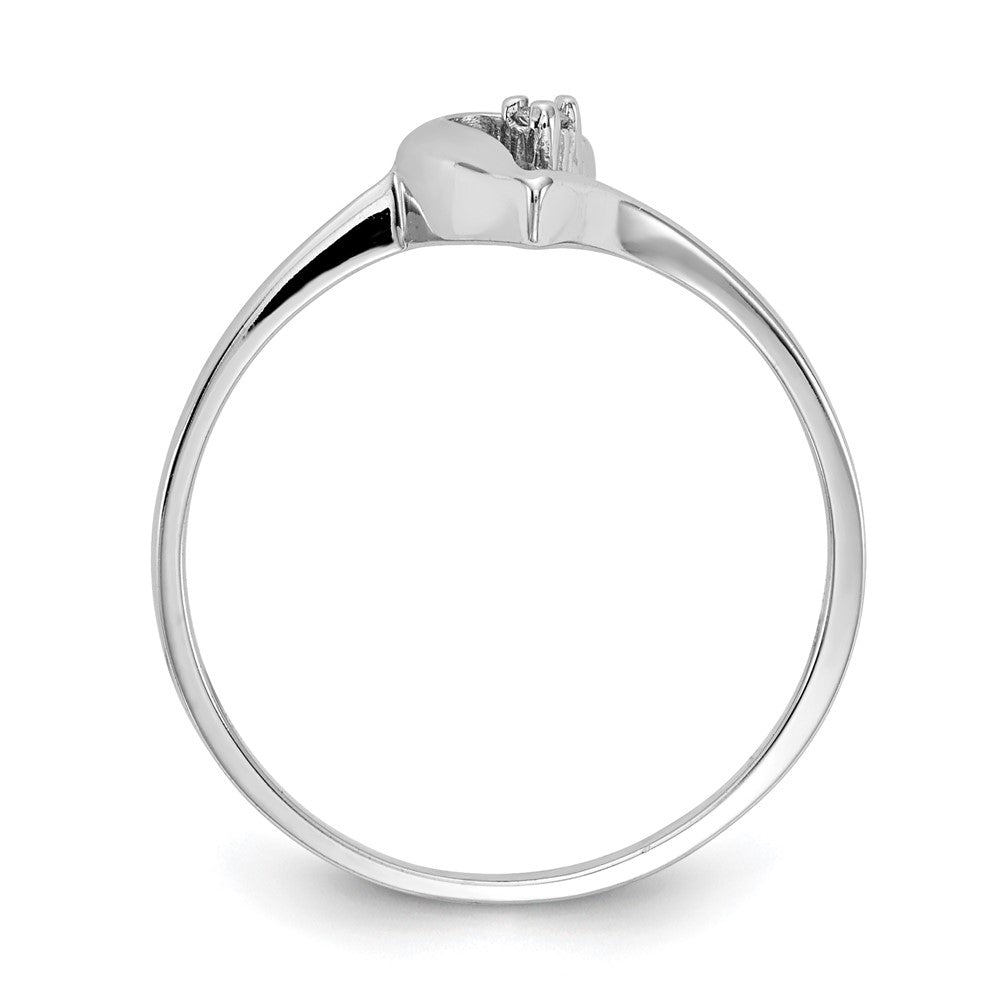 14K Weißgold VS Echtdiamant-Herzring