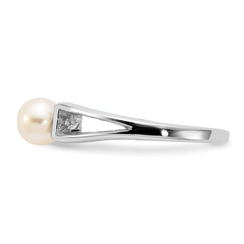 14K Weißgold Ring mit Süßwasserzuchtperle