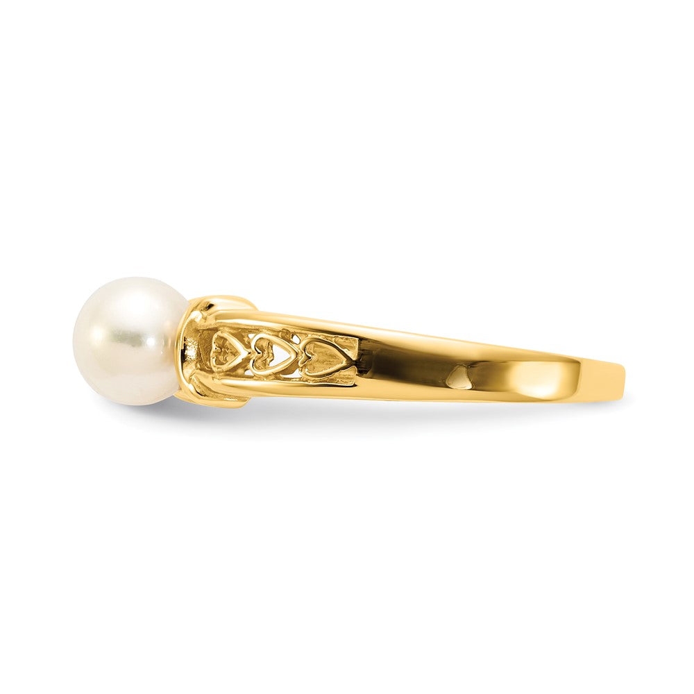 Ring aus 14K Gelbgold mit Süßwasserzuchtperle