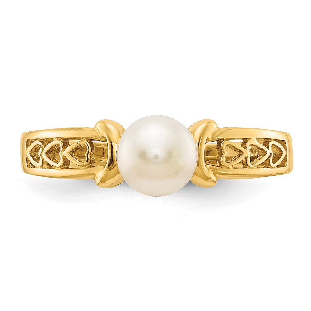 Ring aus 14K Gelbgold mit Süßwasserzuchtperle