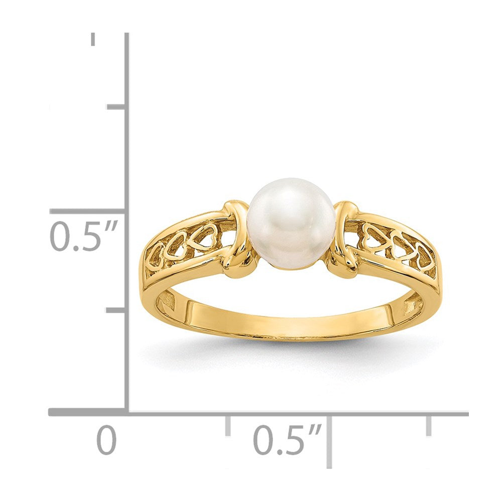 Ring aus 14K Gelbgold mit Süßwasserzuchtperle