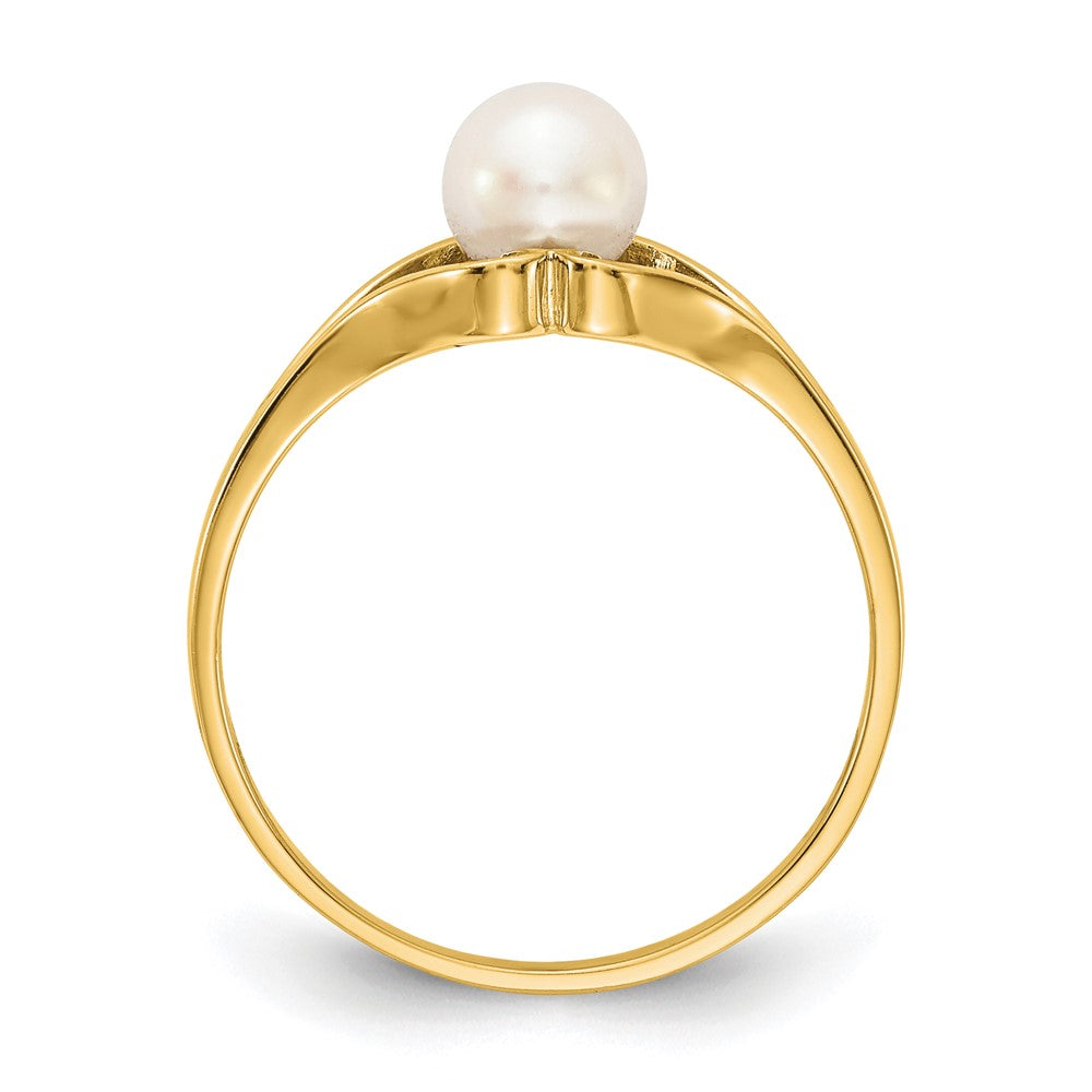 14K Gelbgold Ring mit kultivierter Süßwasserperle
