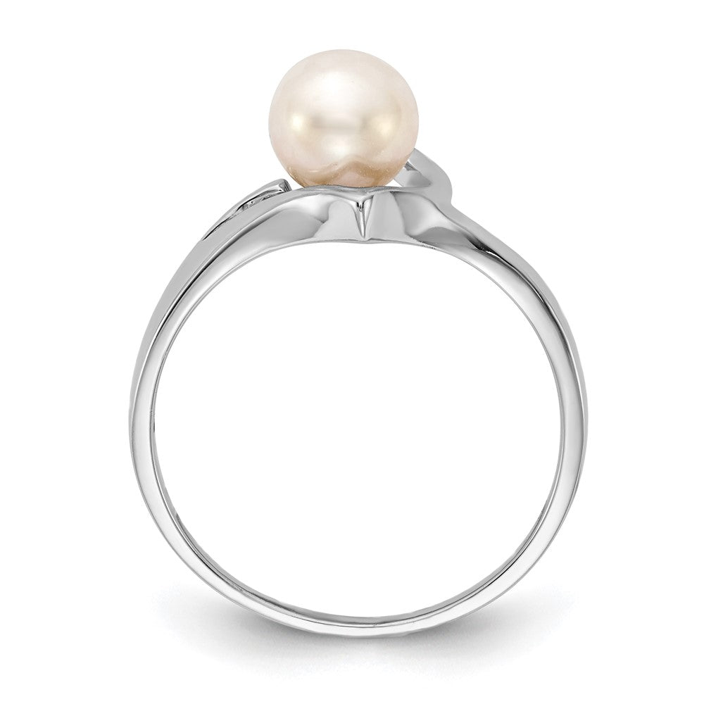 14K Weißgold Ring mit FW Zuchtperle und FW Zuchtperle