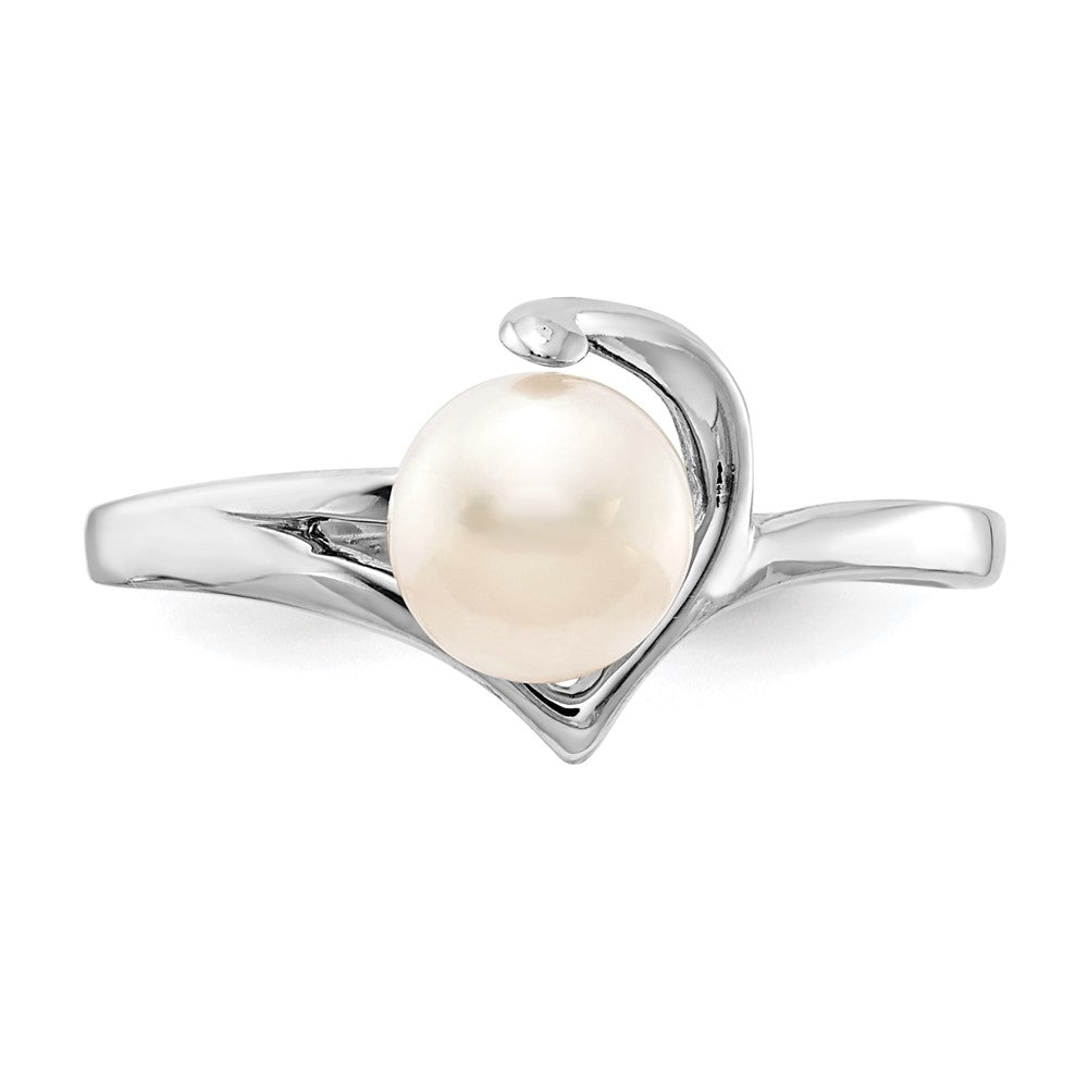 14K Weißgold Ring mit FW Zuchtperle und FW Zuchtperle