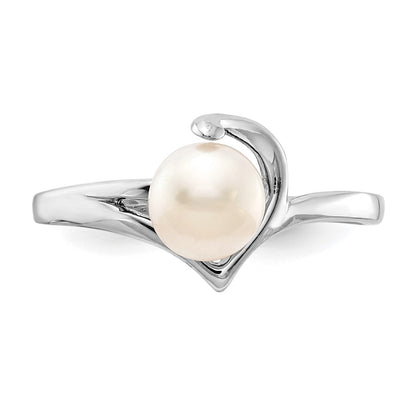 14K Weißgold Ring mit FW Zuchtperle und FW Zuchtperle