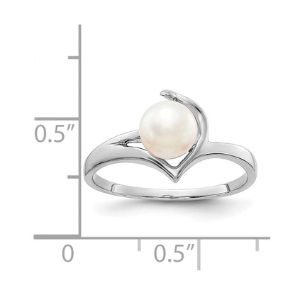 14K Weißgold Ring mit FW Zuchtperle und FW Zuchtperle